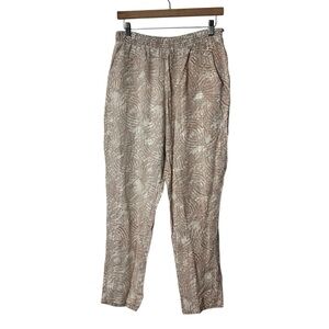 Anthropologie Hei Hei Tan‎ Patterned Pull On Lightweight Pants Womens Medium